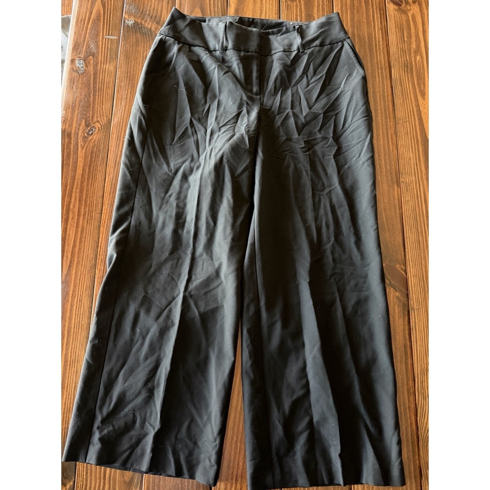Lane Bryant Houston Trousers‎ Womens Sz 14 Waist Wide Leg Black Pants